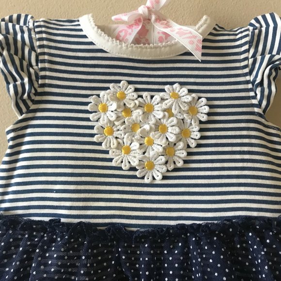 Baby Girl 3 Months Daisy Bodysuit Tutu Dress - Picture 2 of 3